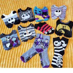 Disney Nightmare Before Christmas Socks 10 pairs